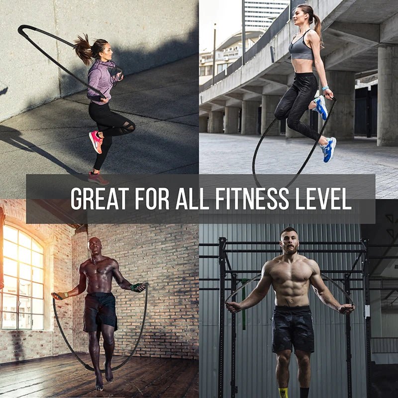 Fitness Heavy Jump Rope Crossfit Weighted Battle Skipping Rope Power Training Improve Strength Muscle Fitness Home Gym Equipment